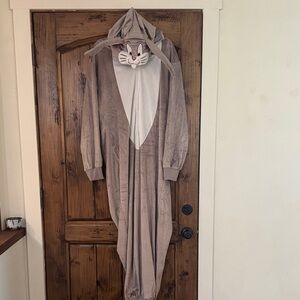 Gray Bunny Costume Onesie
